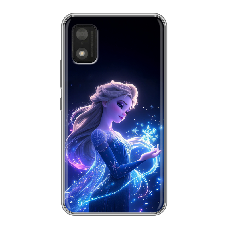 Силиконовый чехол на Itel A17 с принтом Холодное сердце Frozen Силиконовый чехол на Itel A17 с принтом Холодное сердце Frozen