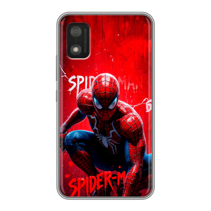 Силиконовый чехол на Itel A17 с принтом Spiderman Человек паук Силиконовый чехол на Itel A17 с принтом Spiderman Человек паук