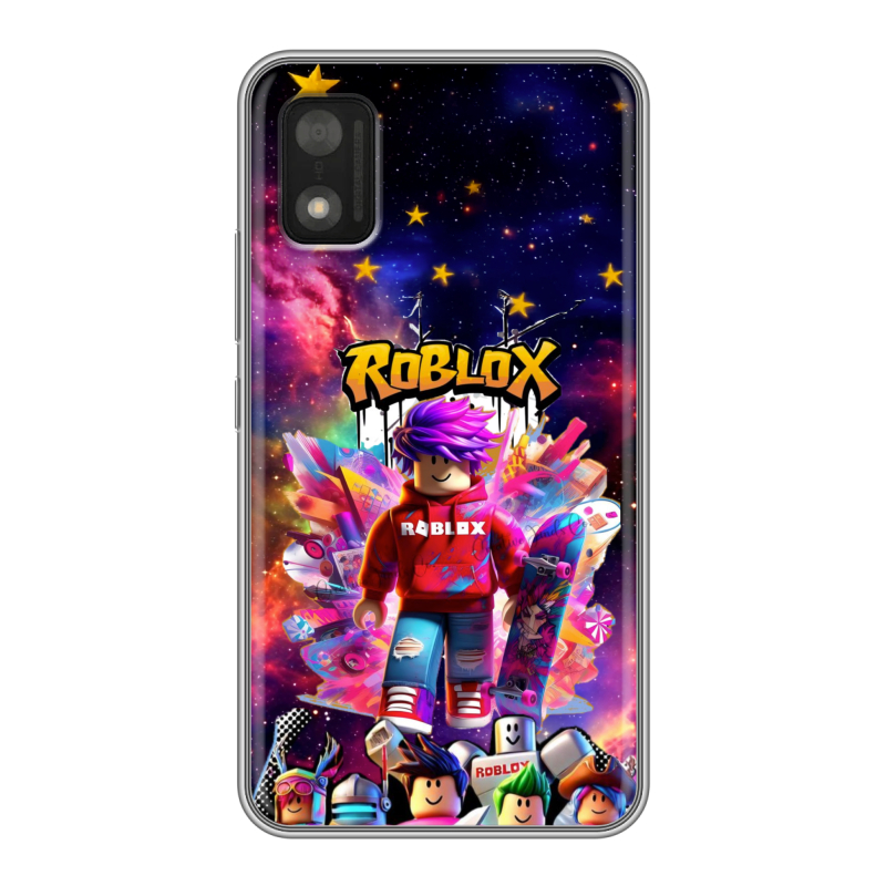 Силиконовый чехол на Itel A17 с принтом Roblox Роблокс Силиконовый чехол на Itel A17 с принтом Roblox Роблокс