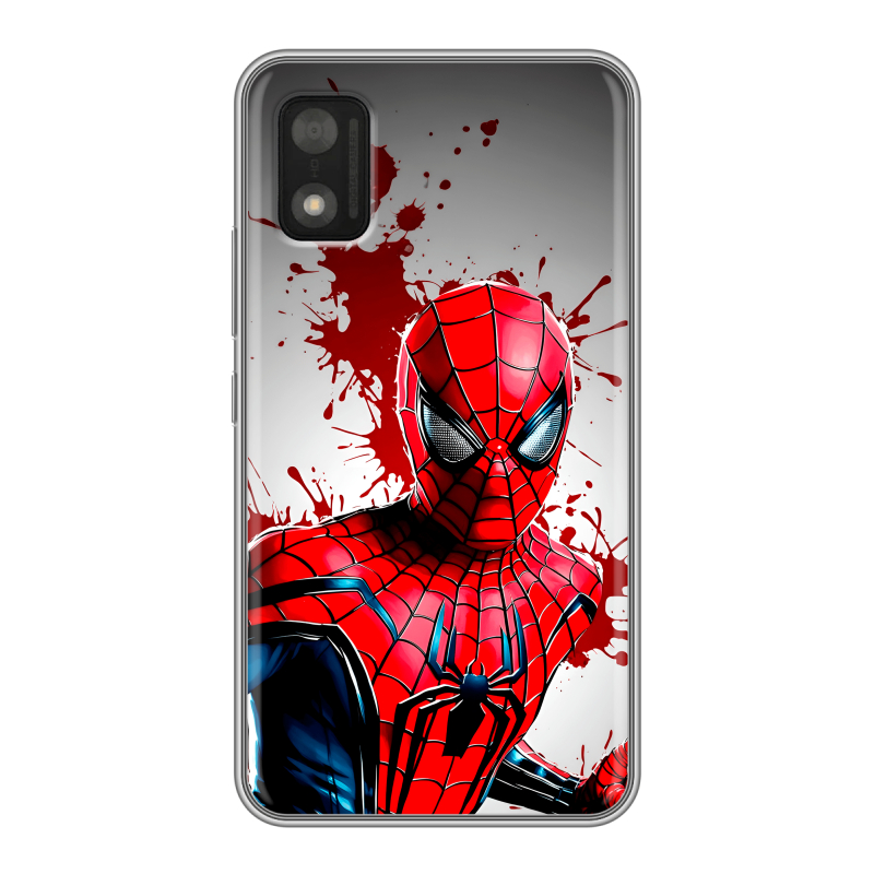 Силиконовый чехол на Itel A17 с принтом Spiderman Человек паук Силиконовый чехол на Itel A17 с принтом Spiderman Человек паук