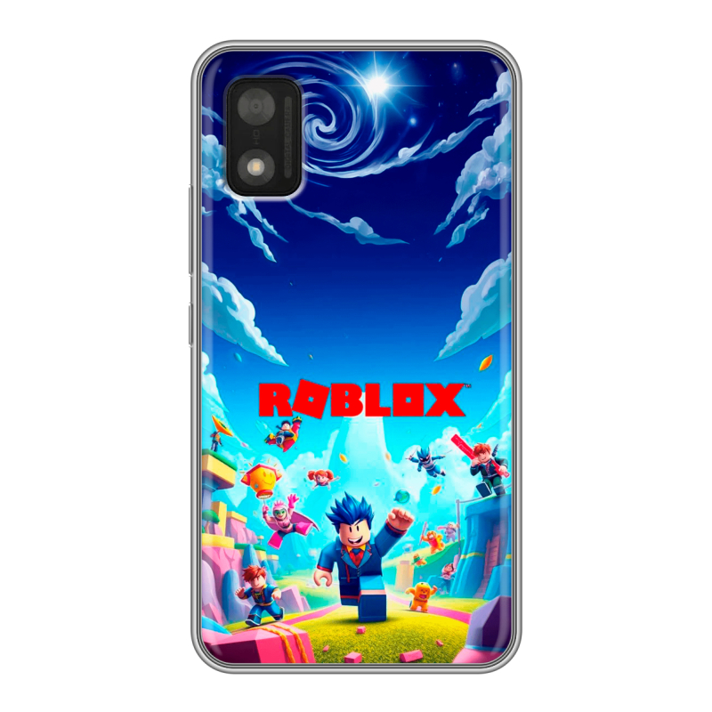 Силиконовый чехол на Itel A17 с принтом Roblox Роблокс Силиконовый чехол на Itel A17 с принтом Roblox Роблокс