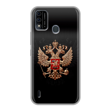 Силиконовый чехол на Itel A48 с принтом Герб России