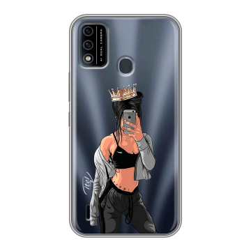 Силиконовый чехол на Itel A48 с принтом Женские принты
