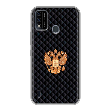 Силиконовый чехол на Itel A48 с принтом Герб России принт