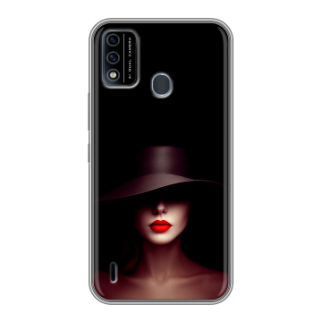 Силиконовый чехол на Itel A48 с принтом Девушка в шляпе Силиконовый чехол на Itel A48 с принтом Девушка в шляпе