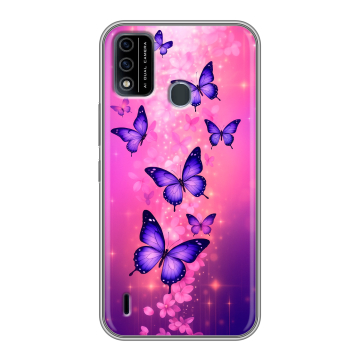 Силиконовый чехол на Itel A48 с принтом Бабочки