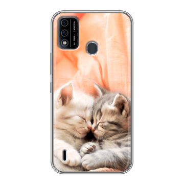 Силиконовый чехол на Itel A48 с принтом Котята Силиконовый чехол на Itel A48 с принтом Котята