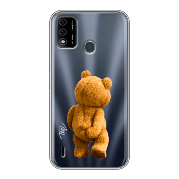 Силиконовый чехол на Itel A48 с принтом Медведь