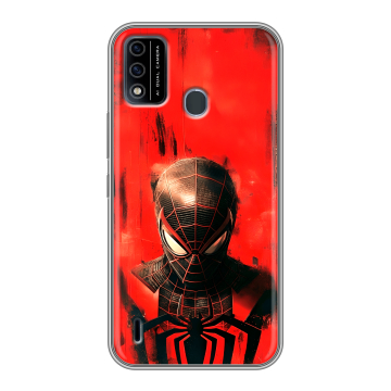 Силиконовый чехол на Itel A48 с принтом человек паук spiderman