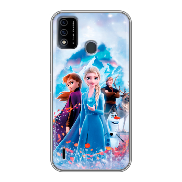 Силиконовый чехол на Itel A48 с принтом Холодное сердце Frozen