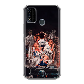 Силиконовый чехол на Itel A48 с принтом Реал Роналдо Real Ronaldo
