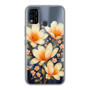 Силиконовый чехол на Itel A48 с принтом Цветы