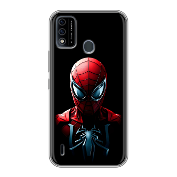 Силиконовый чехол на Itel A48 с принтом Spiderman Человек паук