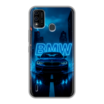 Силиконовый чехол на Itel A48 с принтом BMW БМВ