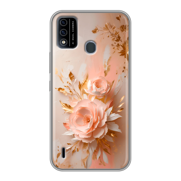 Силиконовый чехол на Itel A48 с принтом женский