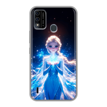 Силиконовый чехол на Itel A48 с принтом Холодное сердце Frozen