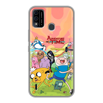 Силиконовый чехол на Itel A48 с принтом Adventure time Время приключений