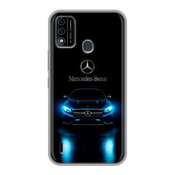 Силиконовый чехол на Itel A48 с принтом Mercedes Мерседес