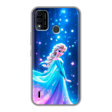 Силиконовый чехол на Itel A48 с принтом Холодное сердце Frozen