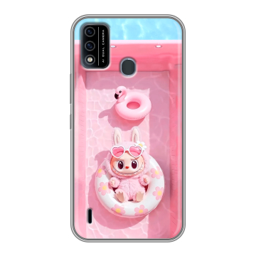 Силиконовый чехол на Itel A48 с принтом Labubu Лабубу
