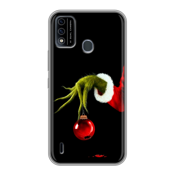 Силиконовый чехол на Itel A48 с принтом Новый год Гринч