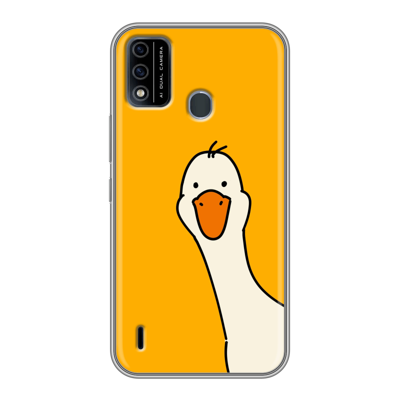 Силиконовый чехол на Itel A48 с принтом Утка Силиконовый чехол на Itel A48 с принтом Утка