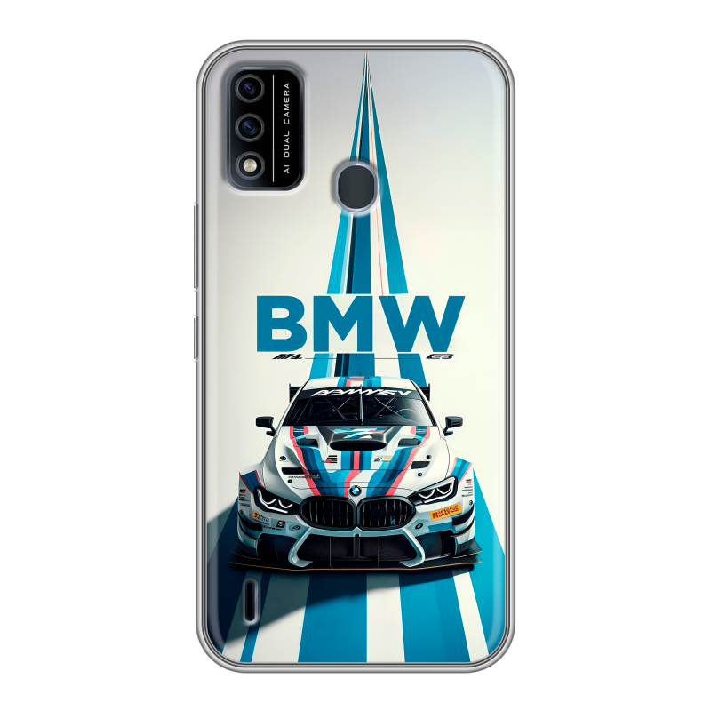 Силиконовый чехол на Itel A48 с принтом БМВ BMW Силиконовый чехол на Itel A48 с принтом БМВ BMW