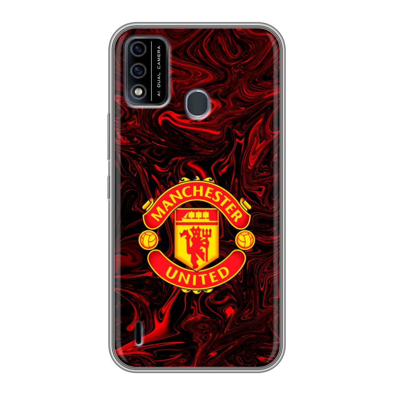Силиконовый чехол на Itel A48 с принтом Manchester United Силиконовый чехол на Itel A48 с принтом Manchester United