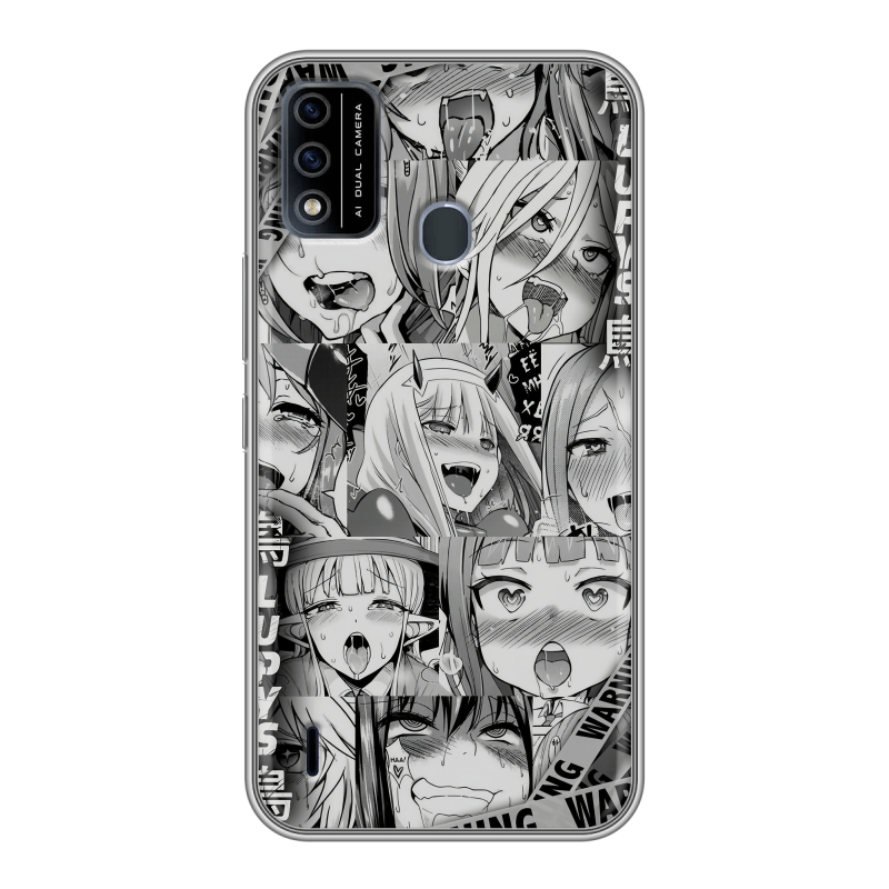 Силиконовый чехол на Itel A48 с принтом Ahegao Ахегао Аниме Силиконовый чехол на Itel A48 с принтом Ahegao Ахегао Аниме