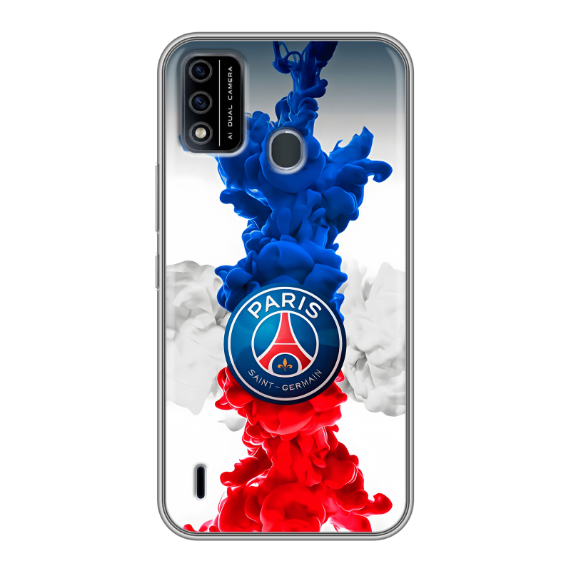 Силиконовый чехол на Itel A48 с принтом PSG ПСЖ Силиконовый чехол на Itel A48 с принтом PSG ПСЖ