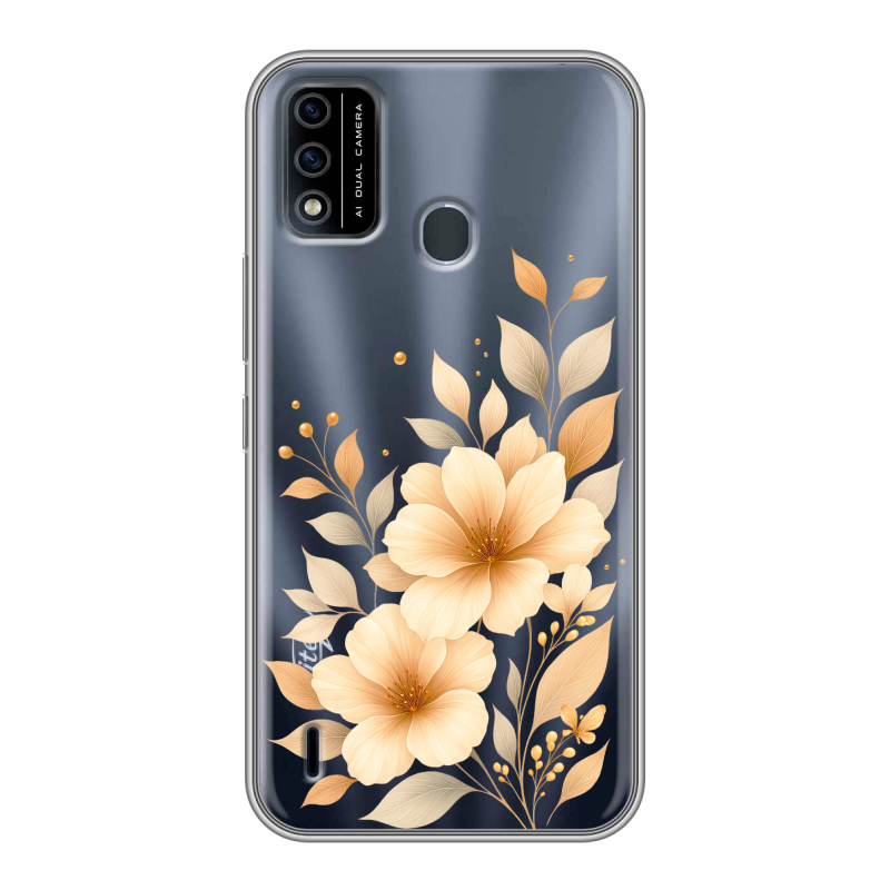 Силиконовый чехол на Itel A48 с принтом для девушки Силиконовый чехол на Itel A48 с принтом для девушки