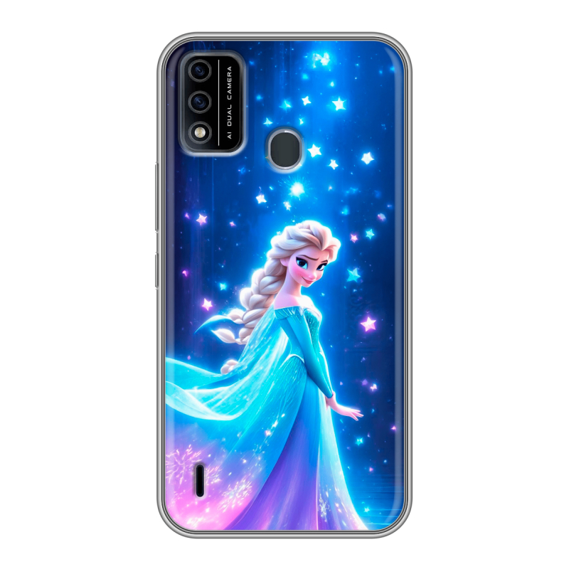 Силиконовый чехол на Itel A48 с принтом Холодное сердце Frozen Силиконовый чехол на Itel A48 с принтом Холодное сердце Frozen
