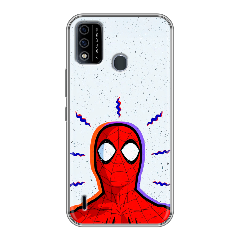 Силиконовый чехол на Itel A48 с принтом Spiderman Человек паук Силиконовый чехол на Itel A48 с принтом Spiderman Человек паук