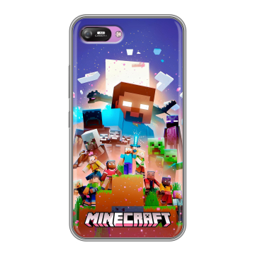Силиконовый чехол на Itel A25 с принтом Майнкрафт Minecraft Силиконовый чехол на Itel A25 с принтом Майнкрафт Minecraft