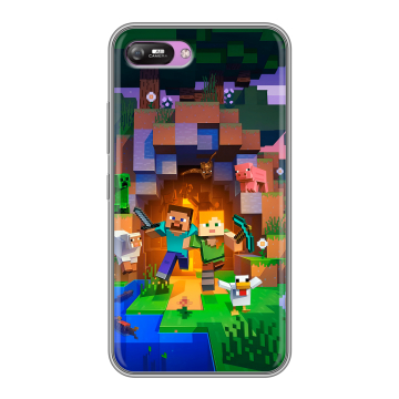 Силиконовый чехол на Itel A25 с принтом Майнкрафт Minecraft Силиконовый чехол на Itel A25 с принтом Майнкрафт Minecraft