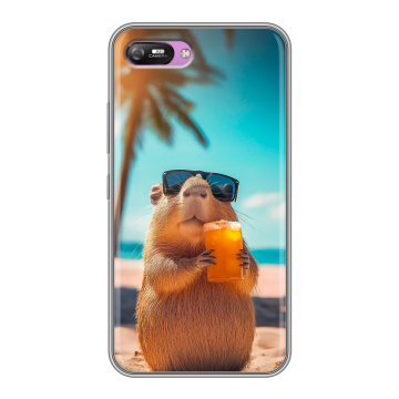 Силиконовый чехол на Itel A25 с принтом Капибара