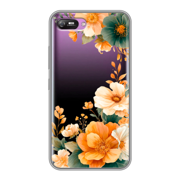 Силиконовый чехол на Itel A25 с принтом Цветы принт