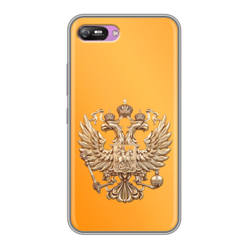 Силиконовый чехол на Itel A25 с принтом Герб Флаг России Силиконовый чехол на Itel A25 с принтом Герб Флаг России