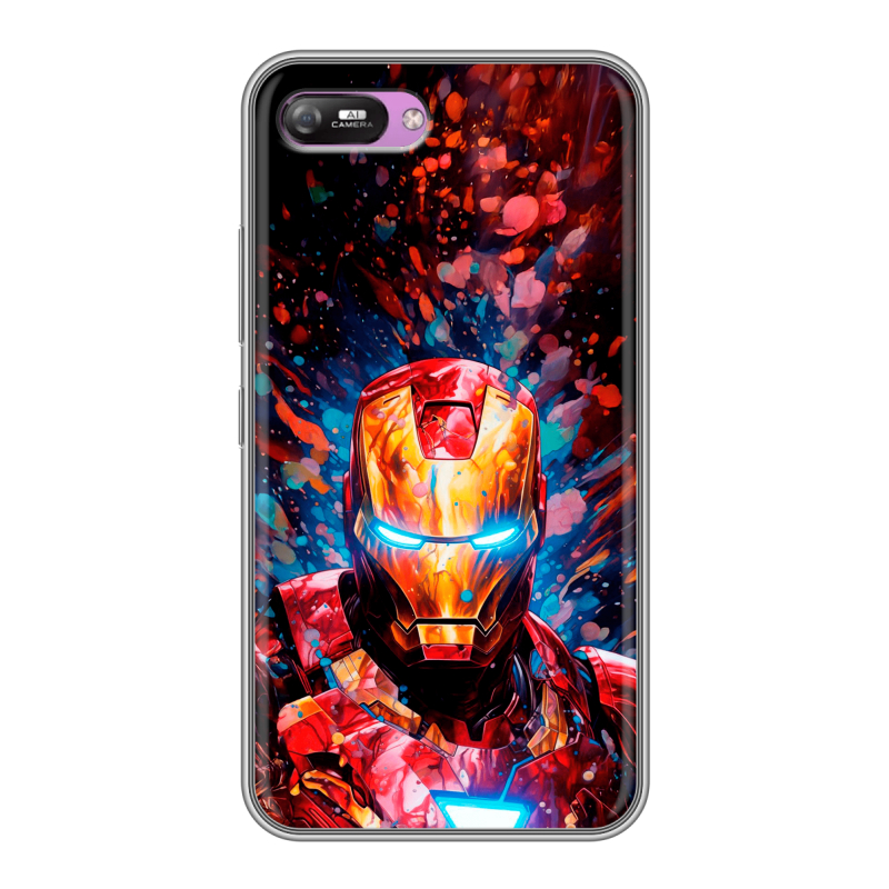 Силиконовый чехол на Itel A25 с принтом Железный человек Ironman Силиконовый чехол на Itel A25 с принтом Железный человек Ironman