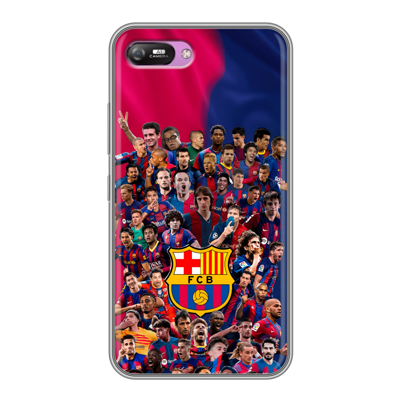 Силиконовый противоударный чехол на Itel A25 с принтом Барселона Barcelona Силиконовый противоударный чехол на Itel A25 с принтом Барселона Barcelona