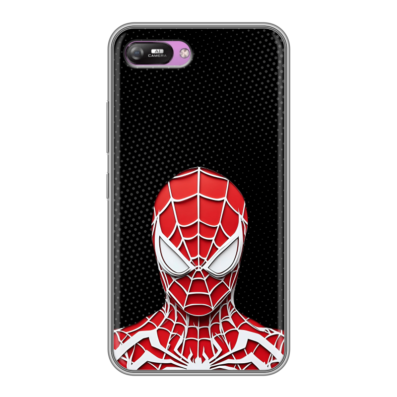 Силиконовый чехол на Itel A25 с принтом человек паук spiderman Силиконовый чехол на Itel A25 с принтом человек паук spiderman