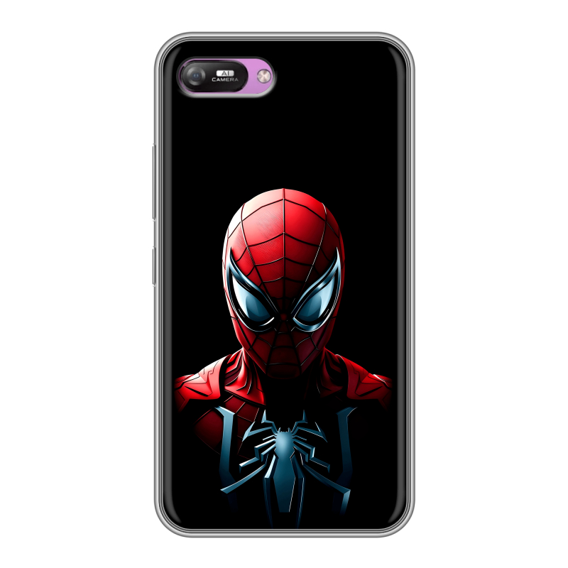 Силиконовый противоударный чехол на Itel A25 с принтом Spiderman Человек паук Силиконовый противоударный чехол на Itel A25 с принтом Spiderman Человек паук