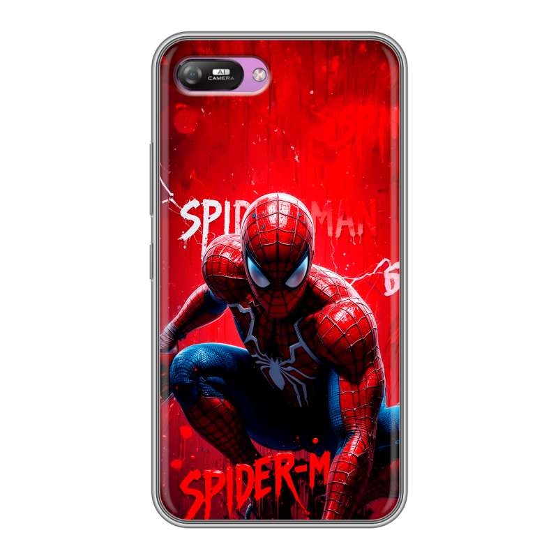 Силиконовый чехол на Itel A25 с принтом Spiderman Человек паук Силиконовый чехол на Itel A25 с принтом Spiderman Человек паук