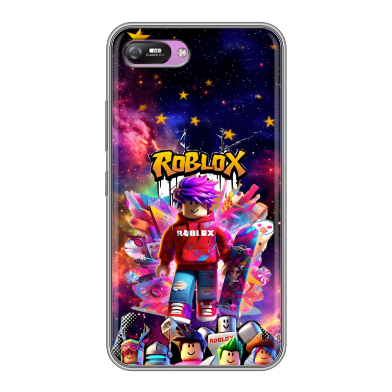 Силиконовый чехол на Itel A25 с принтом Roblox Роблокс Силиконовый чехол на Itel A25 с принтом Roblox Роблокс