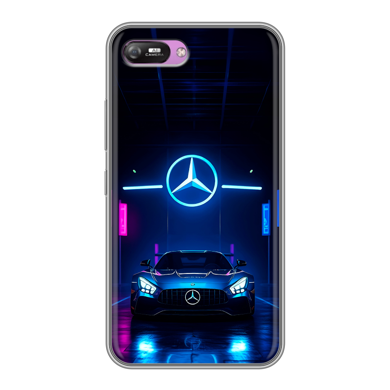 Силиконовый противоударный чехол на Itel A25 с принтом Mercedes Мерседес Силиконовый противоударный чехол на Itel A25 с принтом Mercedes Мерседес