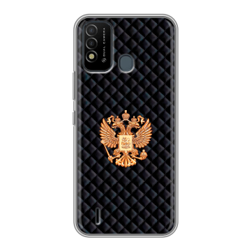 Силиконовый противоударный чехол на Itel Vision 2s с принтом Герб России принт Силиконовый противоударный чехол на Itel Vision 2s с принтом Герб России принт