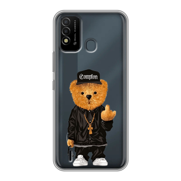 Силиконовый противоударный чехол на Itel Vision 2s с принтом Плюшевый медведь Силиконовый противоударный чехол на Itel Vision 2s с принтом Плюшевый медведь