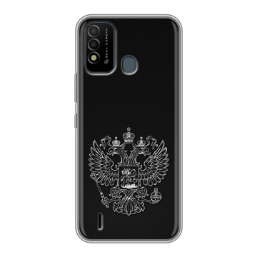 Силиконовый противоударный чехол на Itel Vision 2s с принтом Герб России