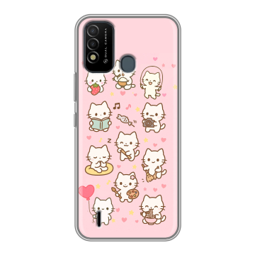 Силиконовый противоударный чехол на Itel Vision 2s с принтом Hello Kitty Хелоу Кити Силиконовый противоударный чехол на Itel Vision 2s с принтом Hello Kitty Хелоу Кити