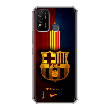Силиконовый противоударный чехол на Itel Vision 2s с принтом Барселона Barcelona